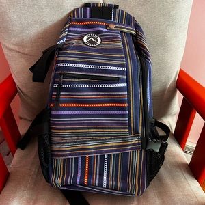 Crossbody sling backpack.  Yoga or gym.